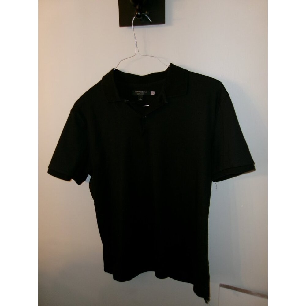 Banana Republic Luxury Touch Polo Shirt Black Size L Short Sleeve